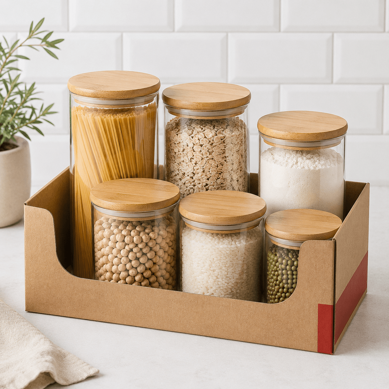 Glass Storage Jar Set